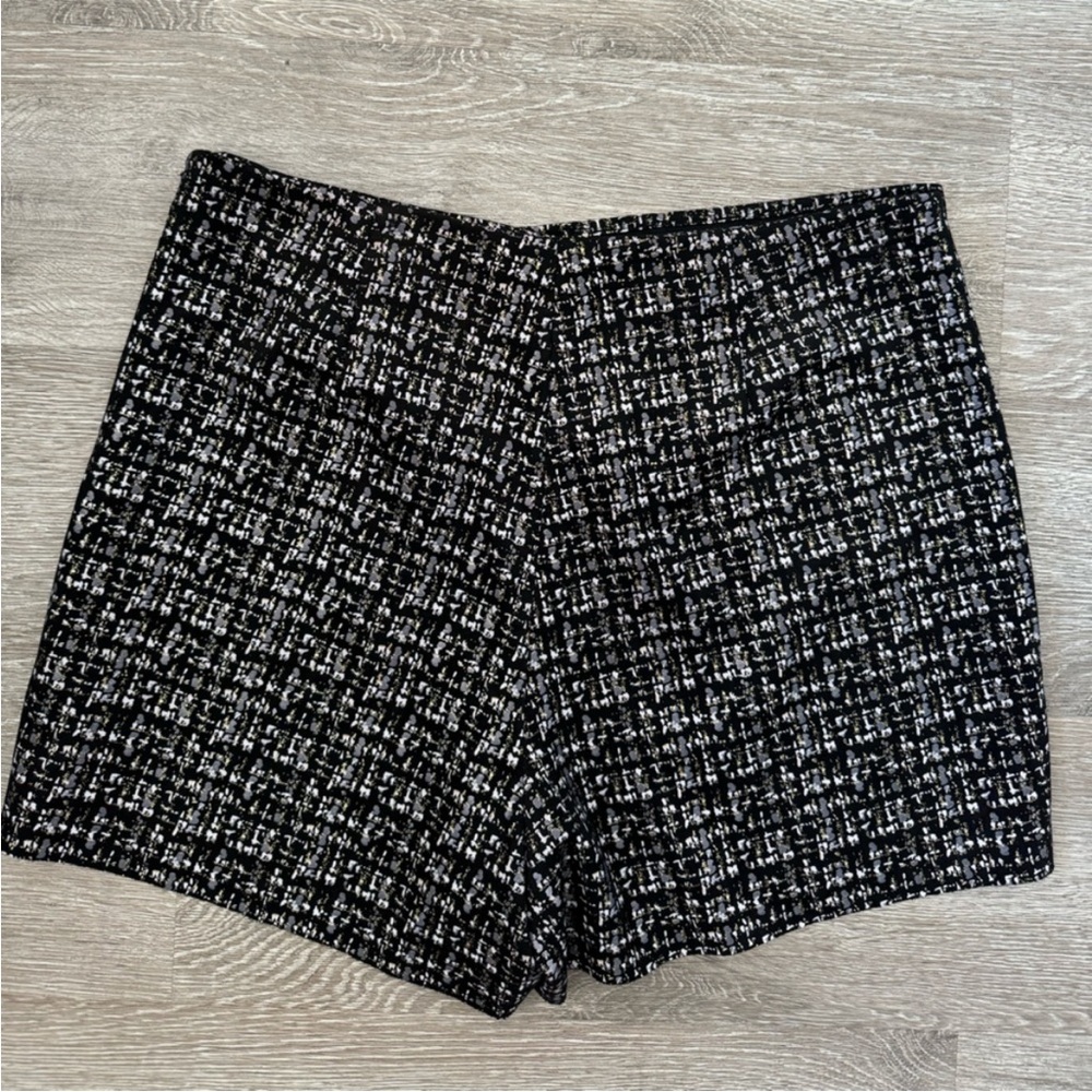 XS Zara EUC Faux Suede Tweed Printed Skort - Picture 2 of 7